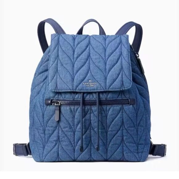 Kate Spade | Ellie Denim Large Flap Backpack main image 4